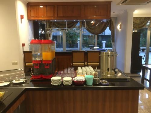 Køkken eller tekøkken på Hotel Royal Hill