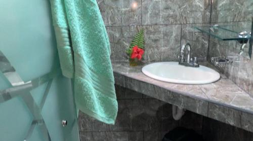 Koupelna v ubytování Casa Mambo