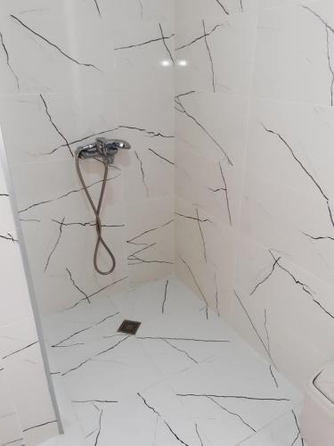 een badkamer met een gebroken muur en een toilet bij Nona's House and Aparts in Kobuleti