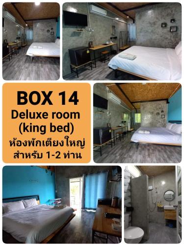 Postel nebo postele na pokoji v ubytování Smile Box Coffee & Resort