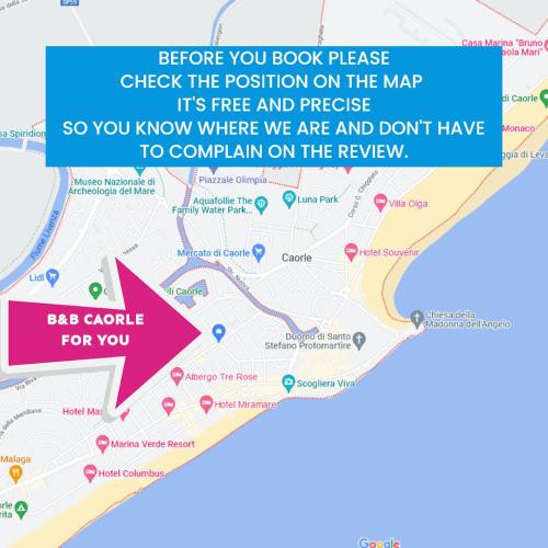 a map of the region on the map at B&B Caorle For You in Caorle