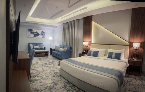 Postel nebo postele na pokoji v ubytování فندق ليفيل ناين Level Nine Hotel