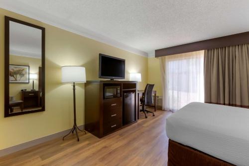 a hotel room with a bed and a television at Best Western Phoenix Goodyear Inn in Goodyear