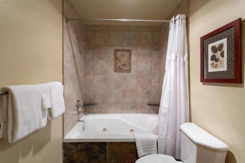 a bathroom with a tub and a toilet and a shower at 3 Bedroom Condo - The Lodges at Deer Valley condo in Park City