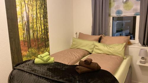 Postel nebo postele na pokoji v ubytování Waldläufer Brilon