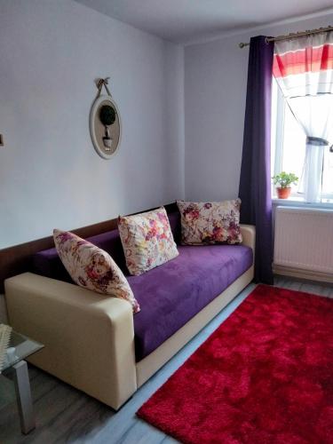 Svetainės erdvė apgyvendinimo įstaigoje Apartament Geo