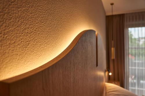 Cama o camas de una habitación en Hotel zur Waldbahn