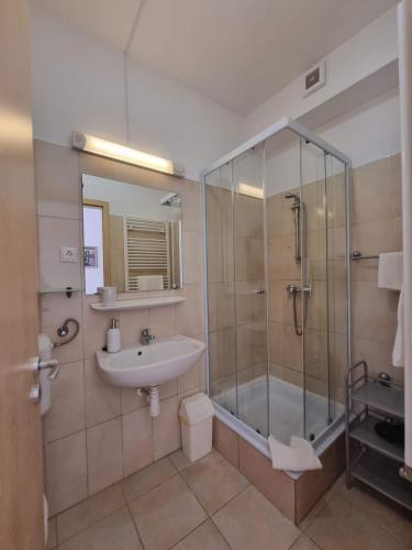 Kúpeľňa v ubytovaní Hungaria Apartments