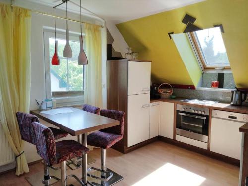 Kuchyň nebo kuchyňský kout v ubytování Ferienwohnung Gundacker