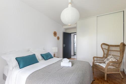 Posteľ alebo postele v izbe v ubytovaní Frida - 2 chambres - Balcon