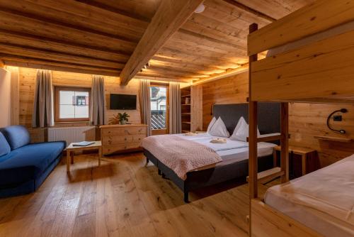 Postel nebo postele na pokoji v ubytování Das kleine Bio Hotel Tiefenbach