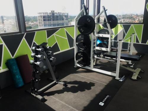 Fitness centrum a/nebo fitness zařízení v ubytování Premier Executive Apartment - The Ivy, East Legon