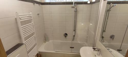 Koupelna v ubytování Alpenappartements Domicil include Jokercard