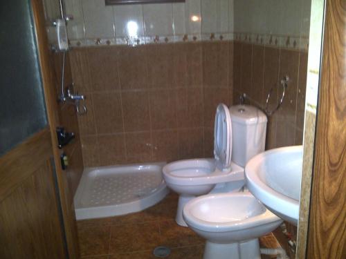 Koupelna v ubytování Guesthouse Fatos Biti