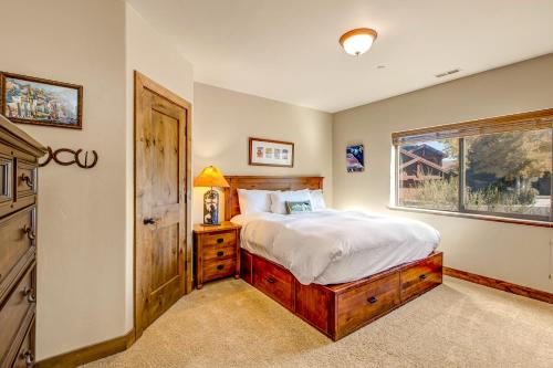 a bedroom with a bed and a window at Cedar Haven in Park City