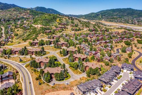 an aerial view of a residential neighborhood with houses at Cedar Haven in Park City