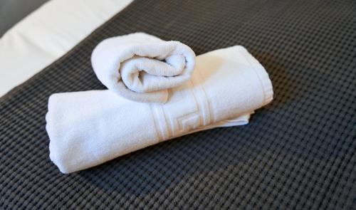 um rolo de papel higiénico com uma toalha em Apartamentos Sierra de Las Nieves em Ronda