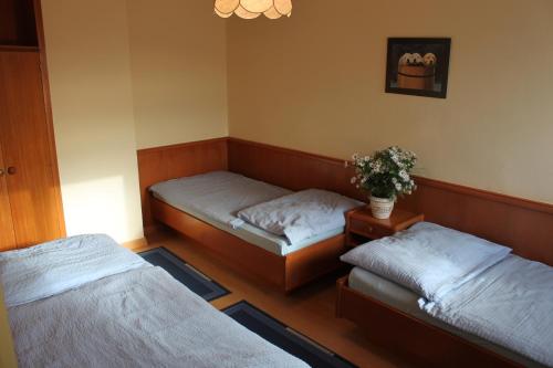 Ein Bett oder Betten in einem Zimmer der Unterkunft Appartementhaus Waba