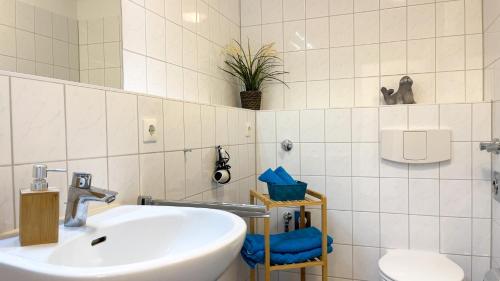 Koupelna v ubytování Nordseebrandung A2 1
