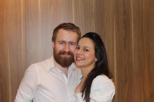 a man and a woman posing for a picture at Hotel & Restaurant Christkindlwirt in Steyr