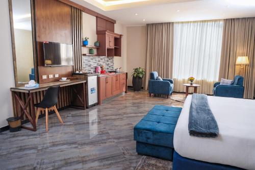 พื้นที่นั่งเล่นของ South Gate Hotel Apartment