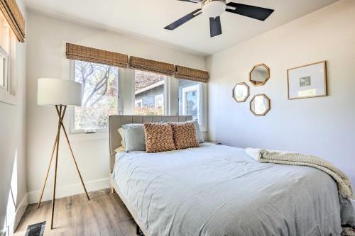 A bed or beds in a room at Boho-Chic Folsom Retreat Walkable Location!