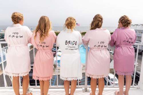 a group of girls standing on a cruise ship at Grand Hotel Cape May in Cape May