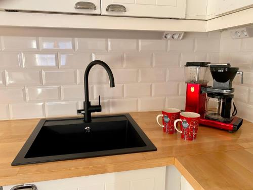 Dapur atau dapur kecil di Herranterttu Apartments