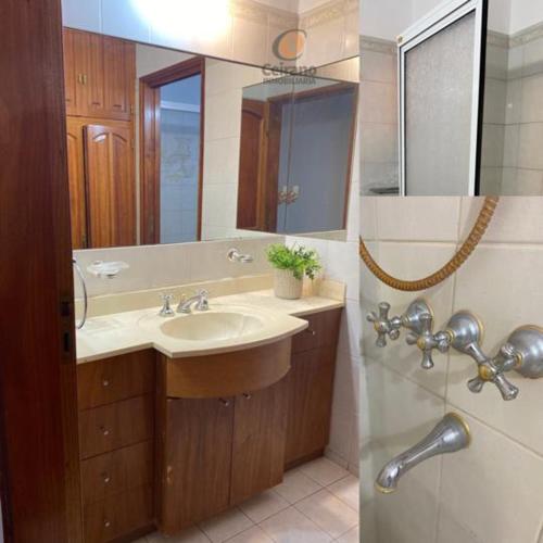 a bathroom with a sink and a shower at Casa tradicional, amplia y funcional in San Francisco