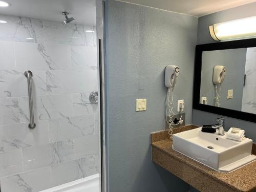 Bilik mandi di Red Roof Inn & Suites Mt Holly - McGuire AFB