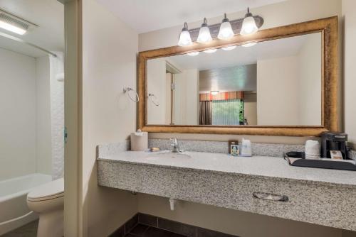 y baño con lavabo y espejo. en Best Western Town and Country Inn en Cedar City