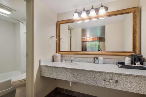 uma casa de banho com um lavatório e um espelho em Best Western Town and Country Inn em Cedar City