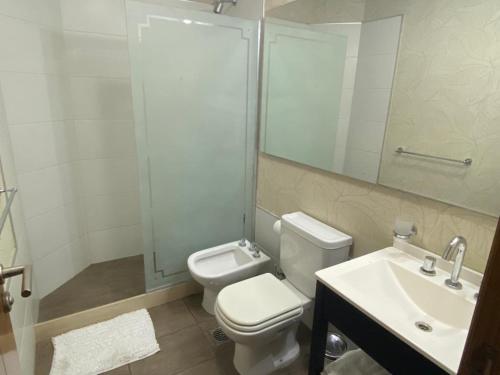 a bathroom with a toilet and a sink at DEPARTAMENTO CIVIC ART in San Juan