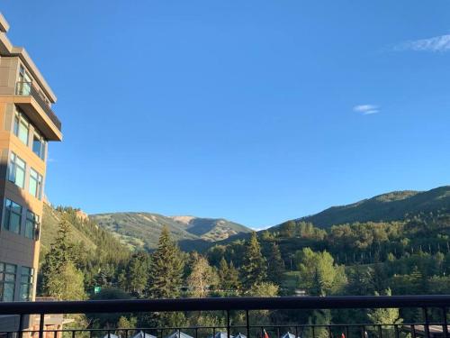 a view of the mountains from a balcony of a building at Beaver Creek 2 Bed 2 Bath Condo 1 MIN Walk to Elk Lot in Avon