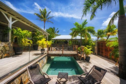 Bazén v ubytování La Villa Hibiscus, Saint Martin nebo v jeho okolí