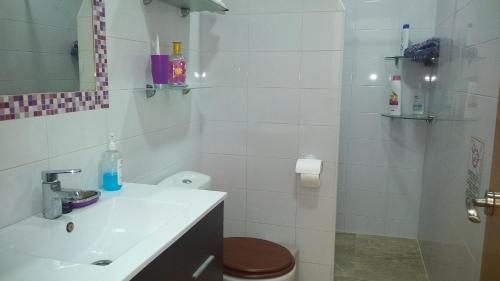 Koupelna v ubytování Vivienda Rural El Retorno