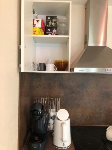 a kitchen with a sink and a counter top at T3 LUC-LA-PRIMAUBE chez Monique 2 nuits minimum in Luc