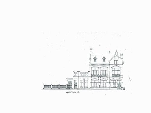 a schematic drawing of the proposed redevelopment of a building at B&B Het Oude Postkantoor in Yerseke