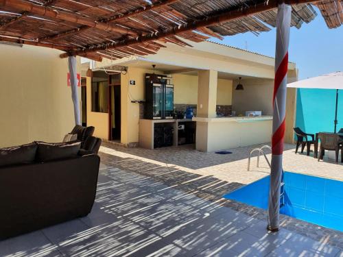 a villa with a view of the ocean at La Ruta in Paracas