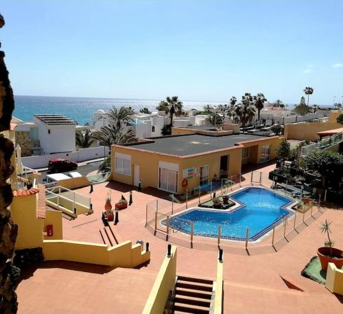 Výhled na bazén z ubytování *Traum am Strand * Casa Lea * Costa Calma * nebo okolí