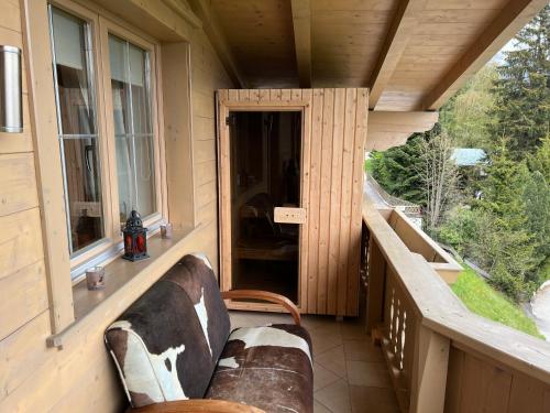 Χώρος καθιστικού στο Ferienhaus Zillertal Panorama Blick Balkon Sauna
