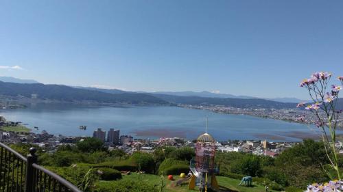 a view of a large body of water at マークヴィラ諏訪湖 siteA in Shimo-suwa