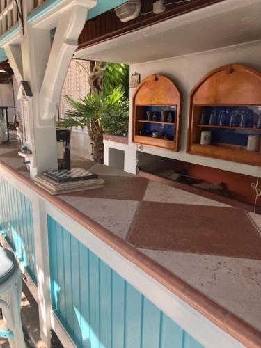 a model of a house with a swimming pool at Aegean Villas in Potos
