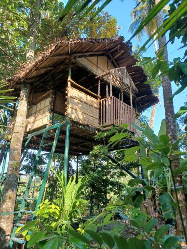 a tree house in the middle of the trees at Kayyalas Courtyard in Trichūr
