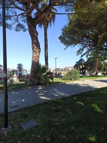 a street with trees on the side of the road at La Terrazza Quisisana Sorrento Coast in Castellammare di Stabia