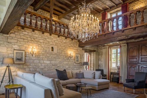 Χώρος καθιστικού στο Domaine La Poudié