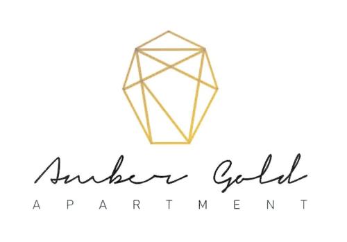 ein Logo für einen Juwelierladen mit einem Diamantsymbol in der Unterkunft Amber Gold Apartment in Zlatibor