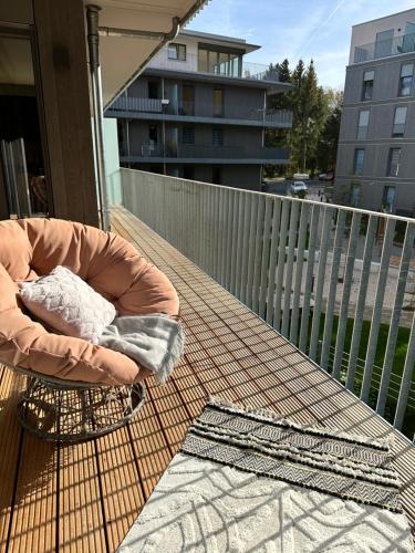 Un balcón o terraza en Waldblick Wohnung