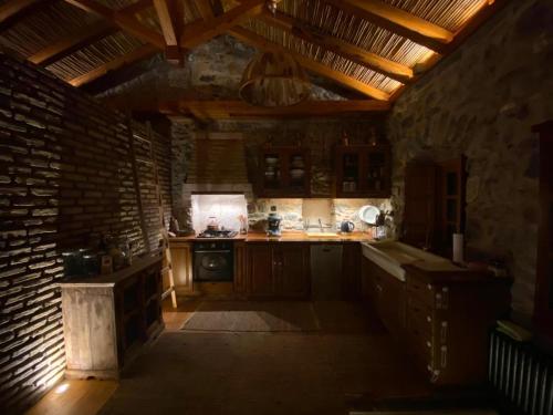 Kuchyň nebo kuchyňský kout v ubytování Villa Ardamis Karyes