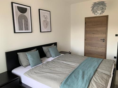 Postel nebo postele na pokoji v ubytování Apartmán v Krkonoších - Černý Důl